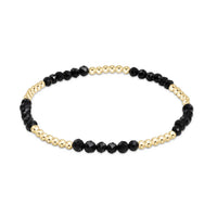 enewton Blissful Pattern 2.5mm Bead Bracelet in Faceted Onyx