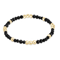 enewton Worthy Pattern 3mm Bead Bracelet in Faceted Onyx
