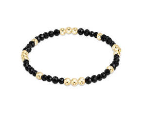 enewton Worthy Pattern 3mm Bead Bracelet in Faceted Onyx