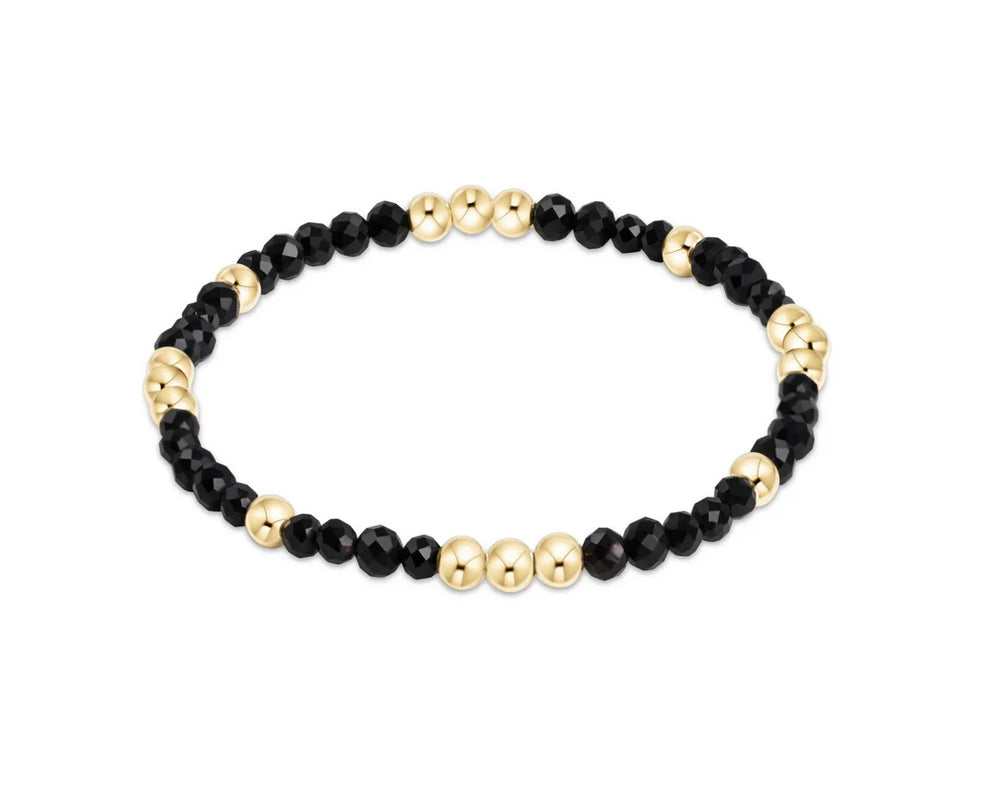 enewton Worthy Pattern 3mm Bead Bracelet in Faceted Onyx