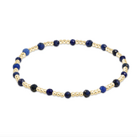 enewton Gemstone Gold Sincerity Pattern 3mm Bead Bracelet in Lapis