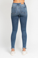 Judy Blue High Waist Skinny Destroyed Jeans with Shark Bite Hem
