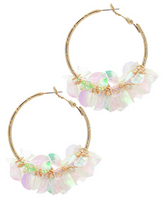 Sequin Dangle Hoops
