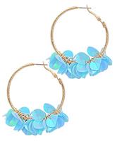 Sequin Dangle Hoops
