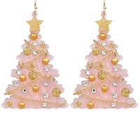 Acrylic Christmas Tree Earrings