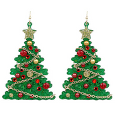Acrylic Christmas Tree Earrings
