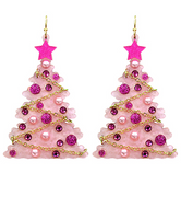 Acrylic Christmas Tree Earrings
