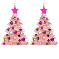 Acrylic Christmas Tree Earrings