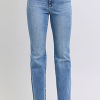 Judy Blue High Waist Bootcut Jeans with Fray Hem