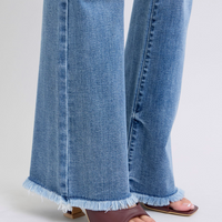Judy Blue High Waist Bootcut Jeans with Fray Hem
