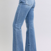 Judy Blue High Waist Bootcut Jeans with Fray Hem