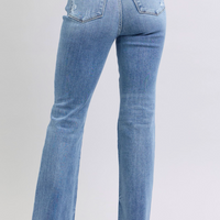 Judy Blue High Waist Bootcut Jeans with Fray Hem