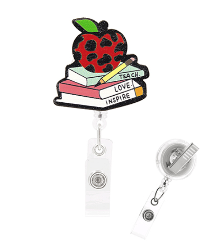 Book Themed Teacher Badge Holder