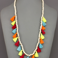 Bead & Tassel Necklace