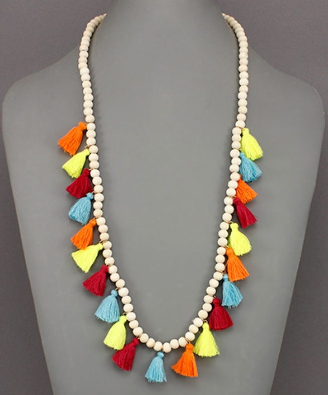 Bead & Tassel Necklace