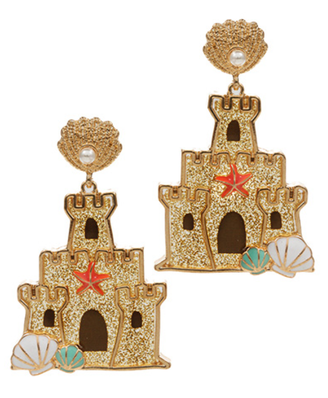 Glitter Sandcastle Earrings