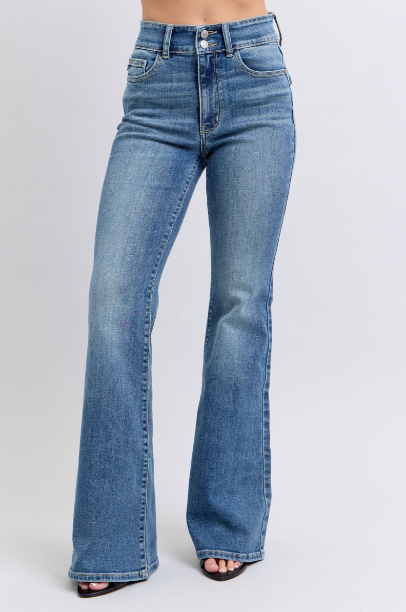 Judy Blue High Waist Flare Jeans with Tint