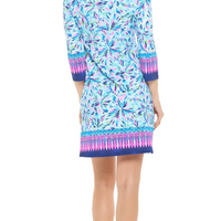 Julie Split Neck Shift Dress