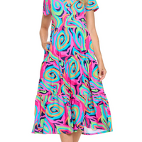 Gail Short Sleeve Midi Dress