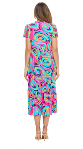 Gail Short Sleeve Midi Dress