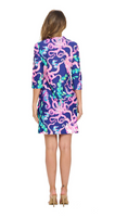 Octopus Arlene Quarter Sleeve Shift Dress
