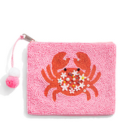 Crab Beaded Coin Purse