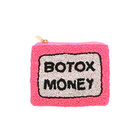 Botox Money Beaded Coin Purse