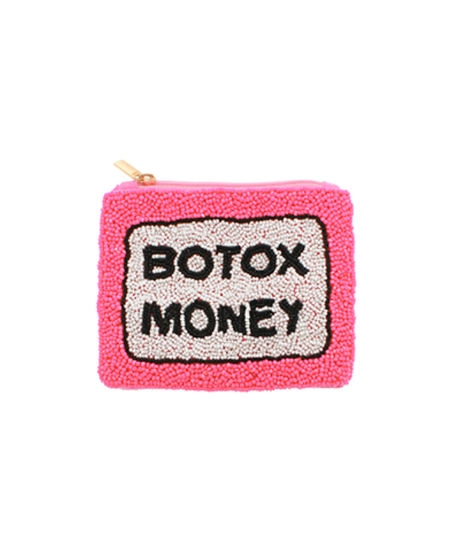 Botox Money Beaded Coin Purse