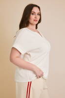 Notch Neck Short Sleeve Top
