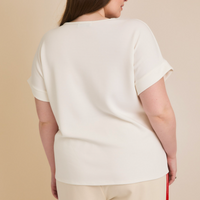 Notch Neck Short Sleeve Top