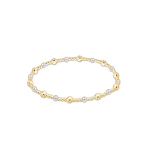 Enewton Classic Gold Sincerity Pattern 4mm Bead Bracelet - Pearl