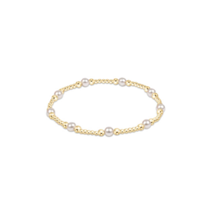 Enewton Classic Purpose Pattern 4mm Bead Bracelet - Pearl