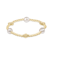 Enewton Signature Cross Admire Pearl Pattern 3mm Bead Bracelet - Gold