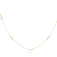 enewton 15" Choker Simplicity Chain Gold - 4mm Pearl