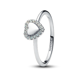 Pandora Engravable Heart Halo Ring