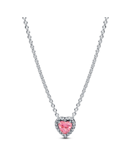 Pandora Pink Elevated Heart Necklace