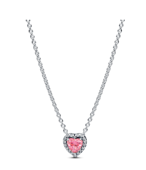 Pandora Pink Elevated Heart Necklace