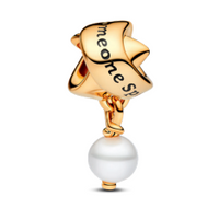 Pandora Treated Freshwater Cultured Pearl Ribbon Charm