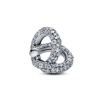 Pandora Pavé Infinity Knot Heart Charm
