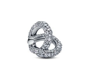 Pandora Pavé Infinity Knot Heart Charm