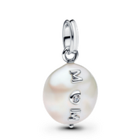Pandora Treated Freshwater Cultured Baroque Pearl Mom Dangle Charm