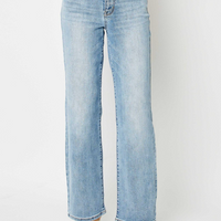 Judy Blue High Waist Light Wash Straight Leg Jeans