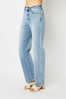 Judy Blue High Waist Light Wash Straight Leg Jeans
