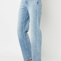 Judy Blue High Waist Light Wash Straight Leg Jeans