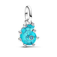 Pandora Blue Murano Glass Sea Snail Dangle Charm