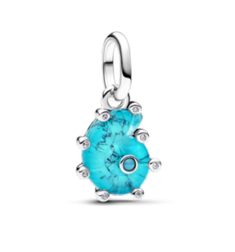 Pandora Blue Murano Glass Sea Snail Dangle Charm