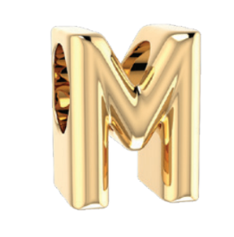 Pandora Letter M Alphabet Charm