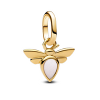 Pandora White Bee Mini Dangle Charm