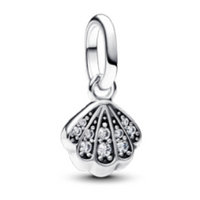 Pandora Sparkling Shell Mini Dangle Charm