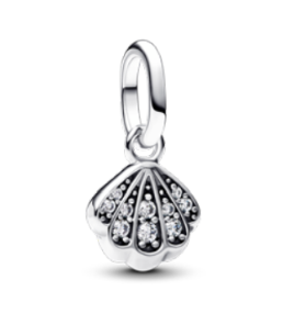 Pandora Sparkling Shell Mini Dangle Charm